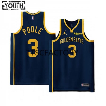Maglia NBA Golden State Warriors Jordan Poole 3 Jordan 2022-23 Statement Edition Navy Swingman - Bambino
